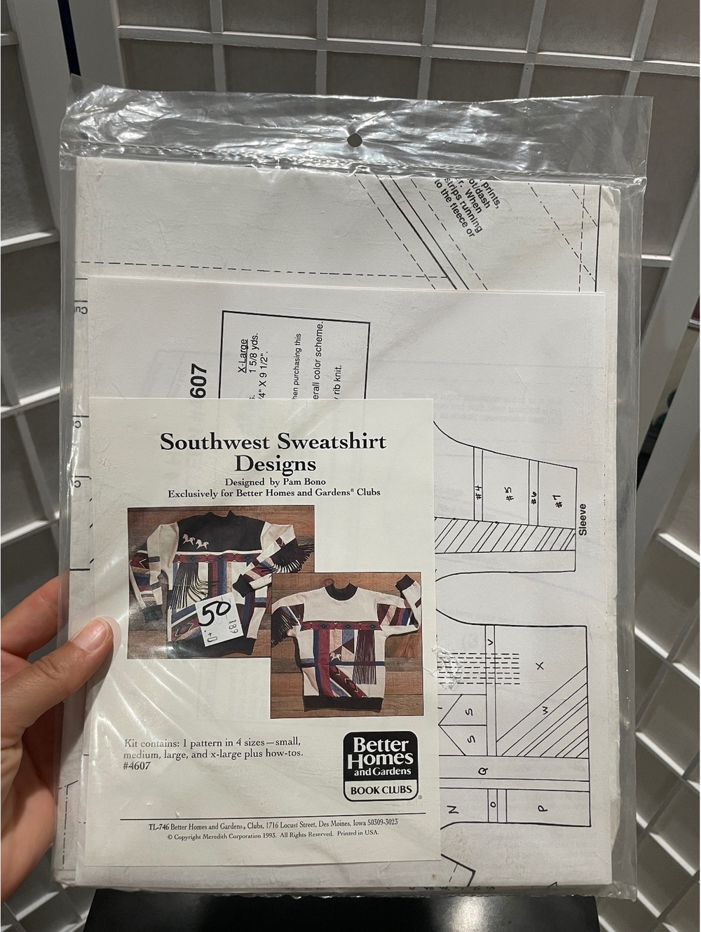Vintage ‘93 Better Homes and Gardens Southwest Sweatshirt Sewing Pattern TL-746